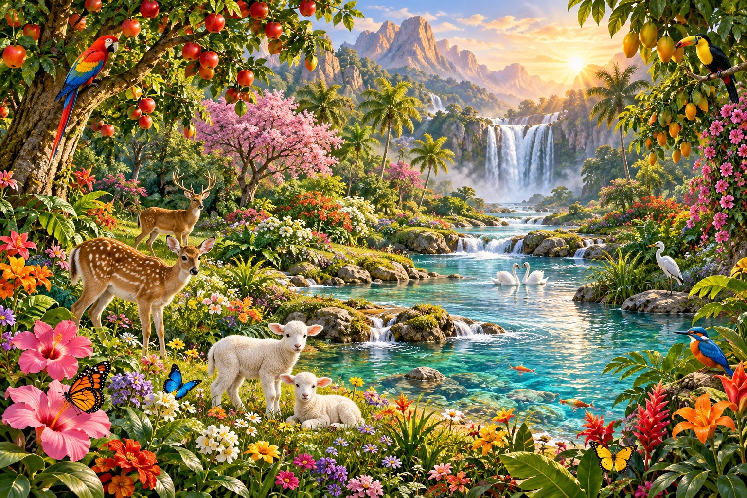 Garden of Eden Puzzle colorful puzzle picture
