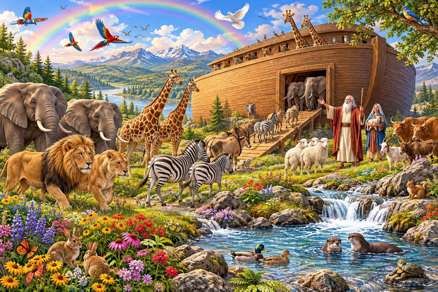 Noah’s Ark Puzzle colorful puzzle picture